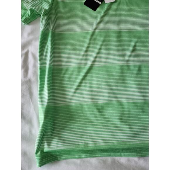 PGA Tour Pro Series Men’s Polo Shirt Size L Green Stripe Golf NWT - Picture 3 of 16